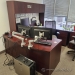 Links Mahogany Bow Front U Suite Office Desk w/ Overhead Storage